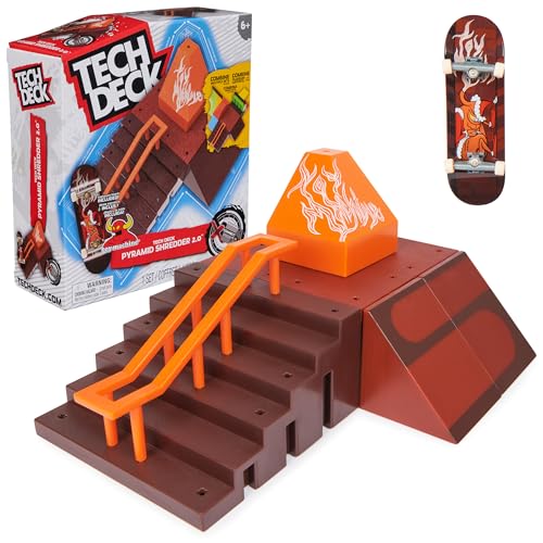 Tech Deck مجموعة منحدرات قابلة للتخصيص TECH DECK Pyramid Shredder 20 XConnect Park Creator مع لعبة لوح أصابع حصرية للأطفال من سن 6 سنوات وما فوق - Image 1