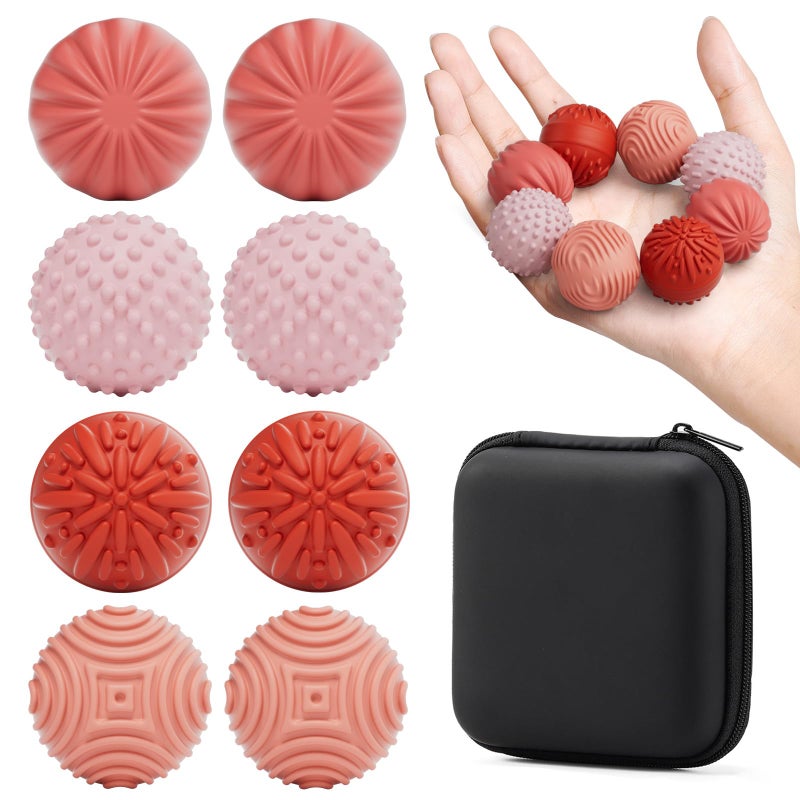 luckdoor Silicone Magnetic Balls Fidget Toys for Adults Teens8PCS Stress Relief Sensory Toys for Autism ADHD AnxietyFun Textures GadgetsOffice Desk ToyStocking Stuffers for Men Women Teen Gifts - Image 3