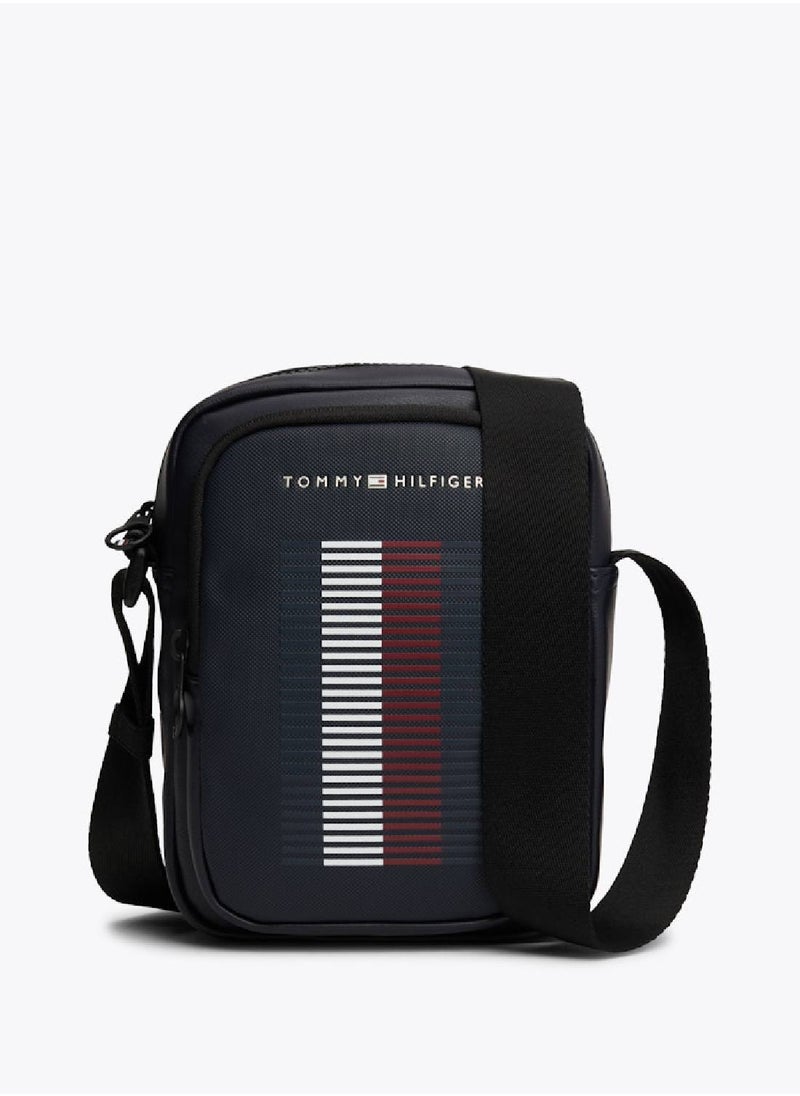 TOMMY HILFIGER - Men's Pique Pocket Reporter Bag - Faux Leather, Blue - Image 1