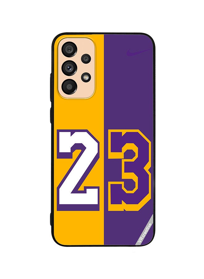 VR CREATIVE غطاء حماية لجهاز سامسونج جالاكسي A53 5G بتصميم أرجواني أصفر متعدد الألوان - Image 1