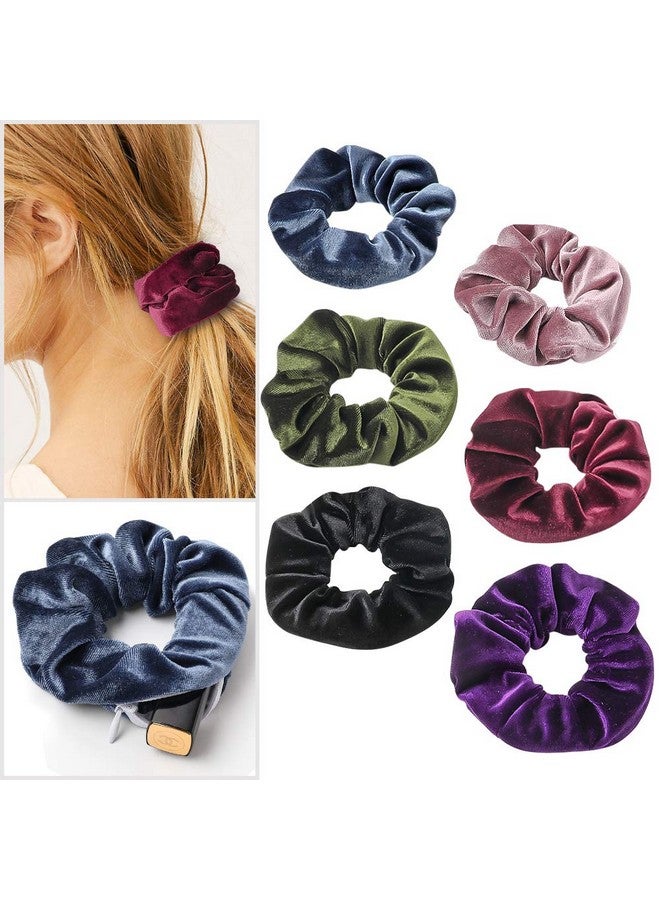 Ivyu Velvet Scrunchies With Pocket Zipper Hair Ties for Women Big Vsco Girl Stuff Scrunchy Hidden Hair Scrunchie Ponytail Holder Elastic Bands Gift for Friend - Image 2