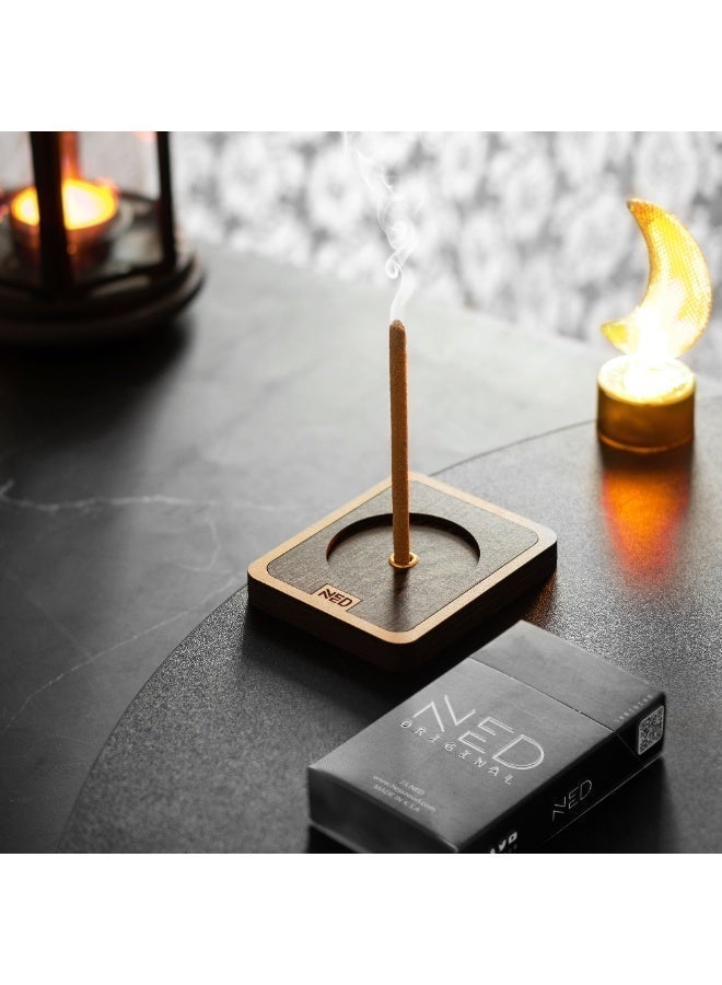 Ned Premium Natural Vietnamese Oud Incense Sticks – Original Oud Pack From NED With A Modern Dark Oud Stick Holder – 25 Thick Sticks, Each With Burn Time Over 45 Minutes - Image 5