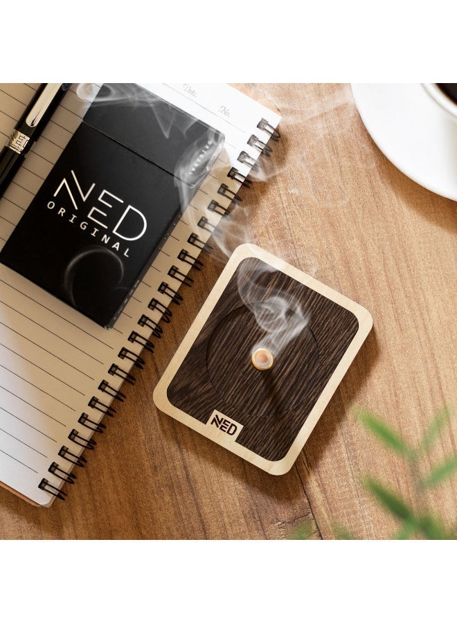 Ned Premium Natural Vietnamese Oud Incense Sticks – Original Oud Pack From NED With A Modern Dark Oud Stick Holder – 25 Thick Sticks, Each With Burn Time Over 45 Minutes - Image 4