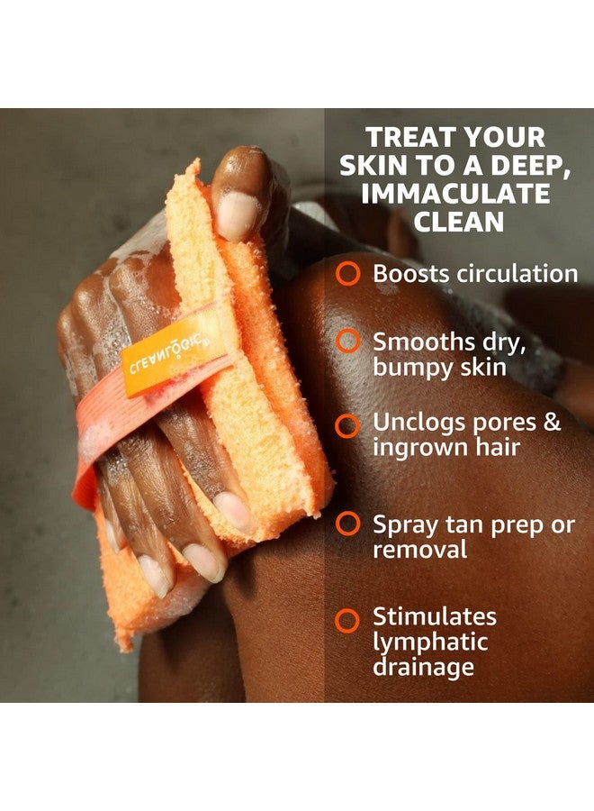 cleanlogic أداة تقشير الجسم الكبيرة من لينلوجيك للعناية بالبشرة والجسم - أداة تقشير للحصول على بشرة ناعمة وأكثر نعومة - روتين العناية بالبشرة اليومي - ألوان متنوعة - عبوة قيمة تحتوي على 3 قطع - Image 4