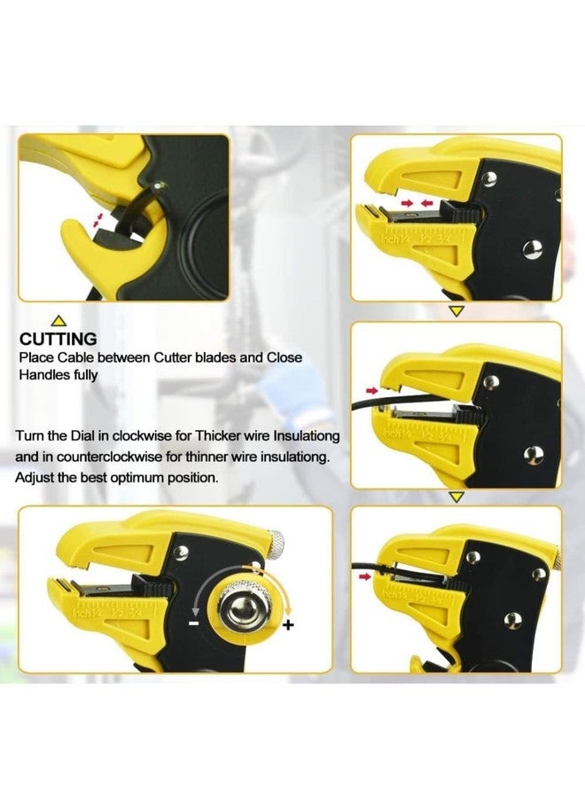 PERFECT TECH 2 IN 1 Automatic Wire Stripping & Cutting Tool – Precision Cutter for Electrical, Automotive, Cords & Cables – Ergonomic Handle with Pressure AdjustmentProfessional Wire Stripper Pliers - Image 5