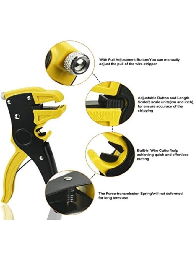 PERFECT TECH 2 IN 1 Automatic Wire Stripping & Cutting Tool – Precision Cutter for Electrical, Automotive, Cords & Cables – Ergonomic Handle with Pressure AdjustmentProfessional Wire Stripper Pliers - Image 3