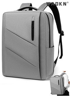 WAOKN Travel Laptop Backpack, Durable Business Backpack with USB Charging Port and Headphone Interface, Water Resistant College School Computer Bag Gifts for Men Women, Fits 17 Inch Notebook  - Image 1