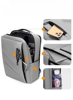 WAOKN Travel Laptop Backpack, Durable Business Backpack with USB Charging Port and Headphone Interface, Water Resistant College School Computer Bag Gifts for Men Women, Fits 17 Inch Notebook  - Image 5