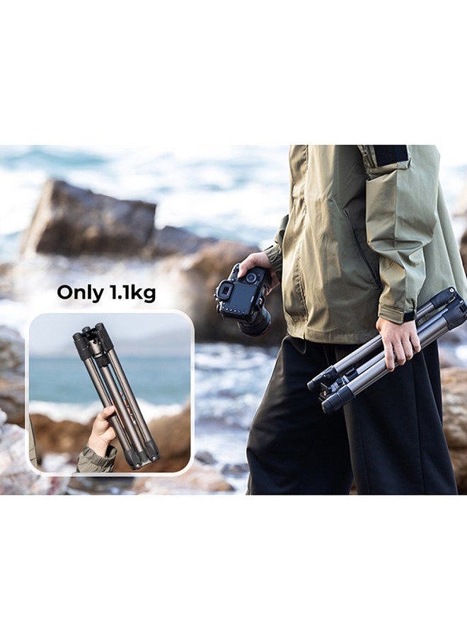 K&F Concept - K&F CONCEPT 66.1in Camera Stand Aluminum Alloy Tripod Portable Tripod Stand with Ball Head 8 kg/ 17.63lbs Load Capacity Lightweight Tripod for Cameras - Image 1