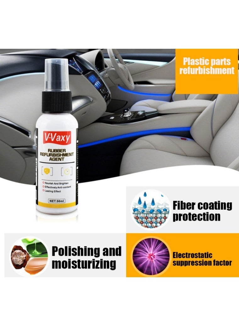 V-Vaxy 50ml Car Rubber Plastic Refurbishing Agent Bumper Door Refurbisher - Image 1