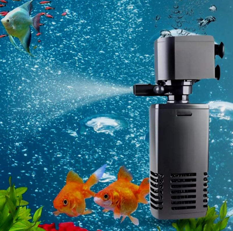 BLUTAILS Aquarium Internal Filter | Bluepet BL-6005F 4 in 1 High Power Biological, Mechanical, & Chemical Filteration System |, 15W AC 220-240V MAX Output 880L/H. - Image 1