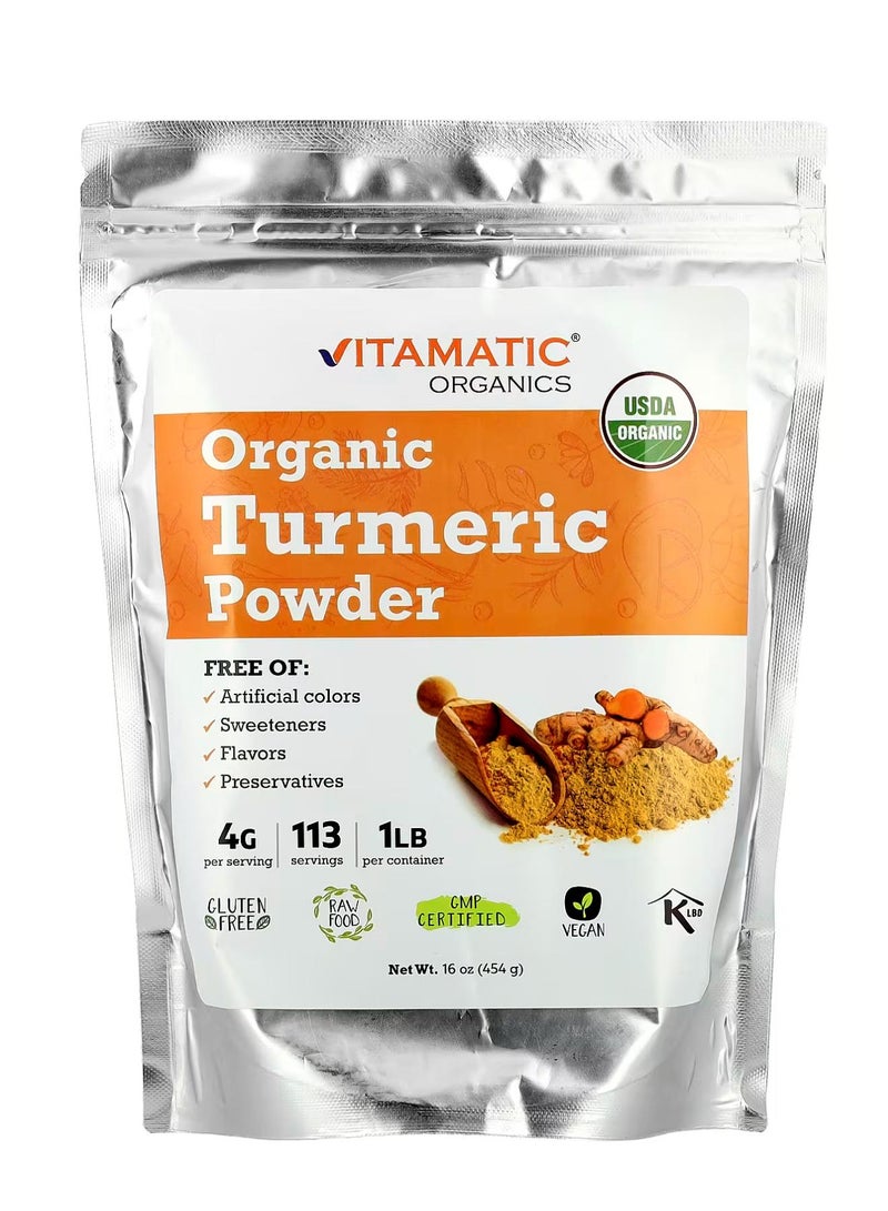 Vitamatic Organic Turmeric Powder 16 oz (454 g)