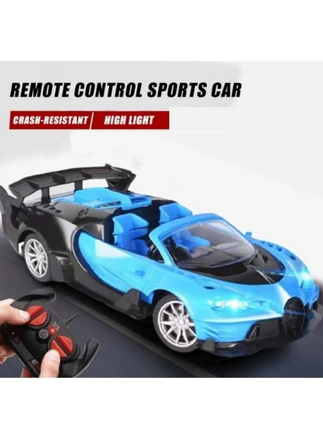 IndusBay IndusBay® Open Hood Classy Model Car RC SUV with Premium Interiors Working Head Light RC Car Sports Car with 4 Channel 27MHZ Remote, Blue - Image 4