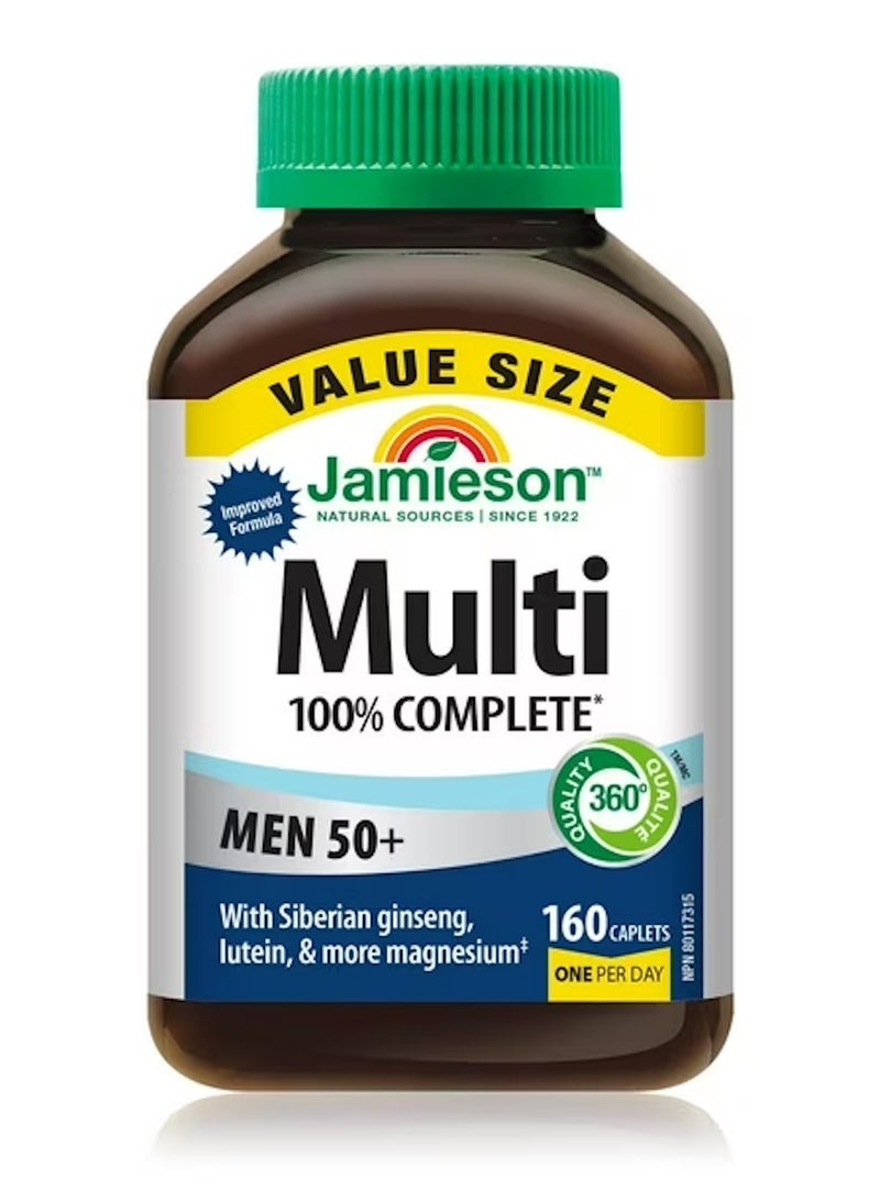 جاميسون كبسولات جيميسون متعددة الفيتامينات ١٠٠٪ كاملة للرجال فوق سن الخمسين، حجم اقتصادي، ١٦٠ كبسولة