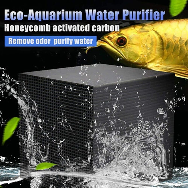 ELEDUCTMON Eco-Friendly Aquarium Water Purifier Cube Filter with Activated Carbon - Ultra-Strong Filtration for Fish Tanks, Ponds & Water Purification (Large) - Image 2
