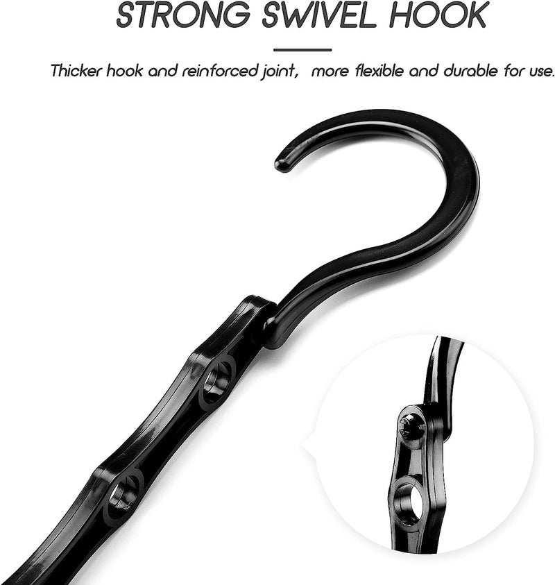 HOUSE DAY 16-Pack Space Saving Hangers - Black Sturdy Plastic Clothes Hangers - Image 3