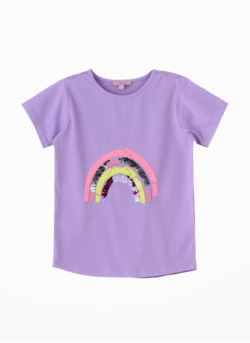 Jelliene Sunshine Squad: Girls' Comfy Cotton Tees Playful & Summer Fun  - Image 1