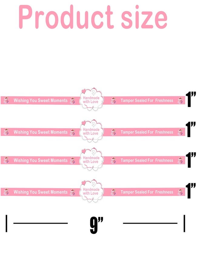 wootile Food Retail Package Seal Labels,9x1 Inch Safe Secure Tamper Evident Labels,Tamper Resistant Stickers,Baking Gift Box Stickers for Handmade Baking Craft Arts,Hand Made Sticker 500 Pcs (500 pcs) - Image 4