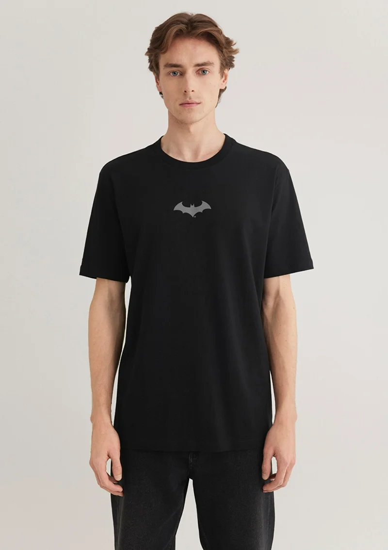 MAVI Blue Men's Batman Printed Black T-Shirt 066878-900