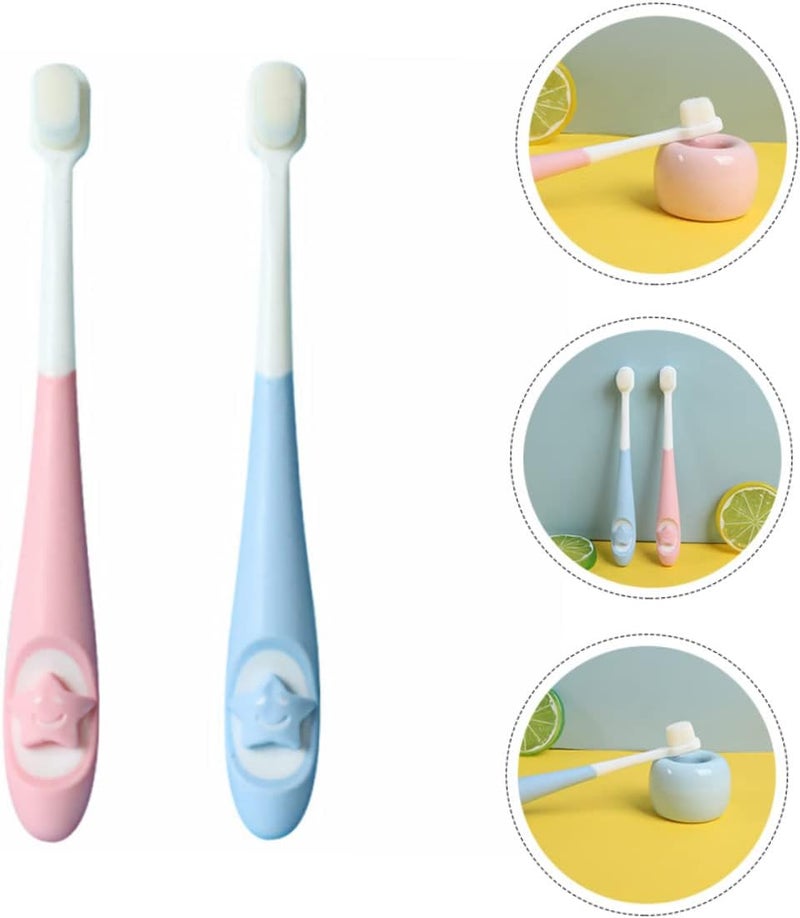 2pcs Boys and Girls Toothbrush Boy Girl's Tooth Cleaning Brush Newborn Bristle Brush Toothbrush for Toddlers Oral Care - Image 3