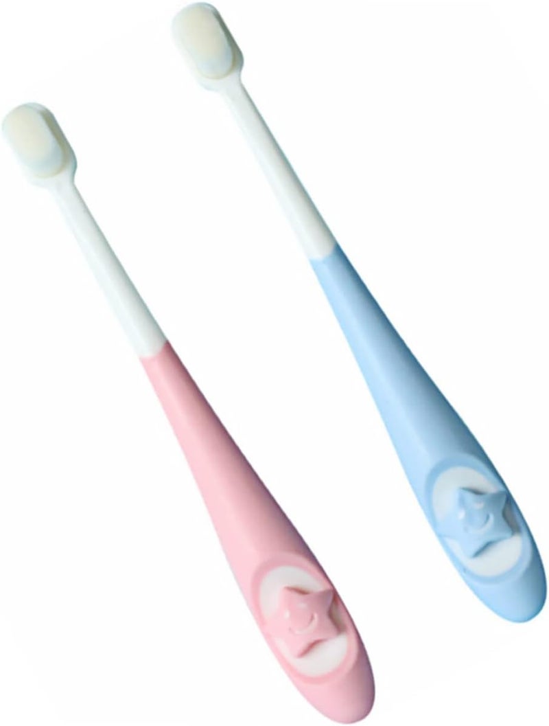 2pcs Boys and Girls Toothbrush Boy Girl's Tooth Cleaning Brush Newborn Bristle Brush Toothbrush for Toddlers Oral Care - Image 1