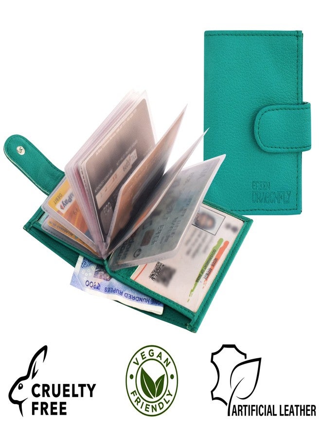GREEN DRAGONFLY® PU Leather Teal Green Wallet for Women & Girl's - Image 3