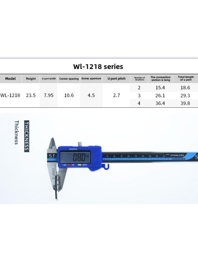 Generic - AC Contactor Connecting Piece L1L2L3 Three-phase Power Supply Main Power Short Circuit Bar Star Triangle Contactor Short Circuit Piece-Colour:Blue-wl20-4 Bits (applicable To 09/12/18 Contactor) - Image 1