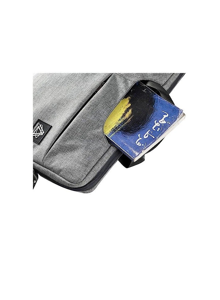 FASHION PYRAMID Laptech laptop shoulder messenger bag for15.6 inch laptop or tablet-gray - Image 4