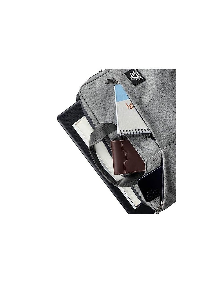 FASHION PYRAMID Laptech laptop shoulder messenger bag for15.6 inch laptop or tablet-gray - Image 5