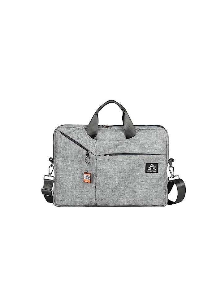 FASHION PYRAMID Laptech laptop shoulder messenger bag for15.6 inch laptop or tablet-gray - Image 1