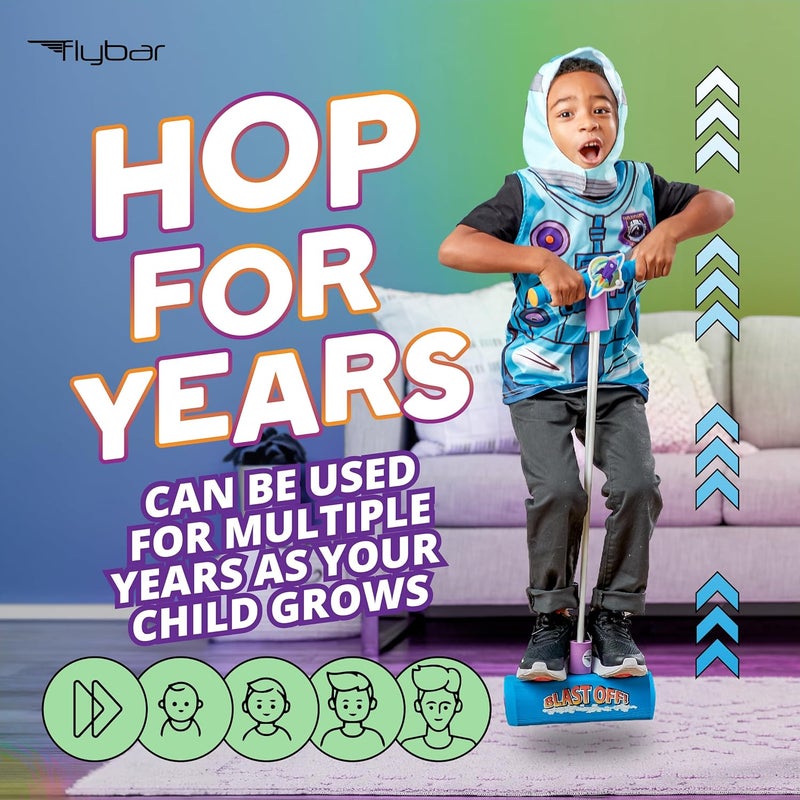 Flybar My First Foam Pogo Jumper for Kids Fun and Safe Pogo Stick for Toddlers, Durable Foam and Bungee Jumper for Ages 3 and up, Supports up to 250lbs - Image 5