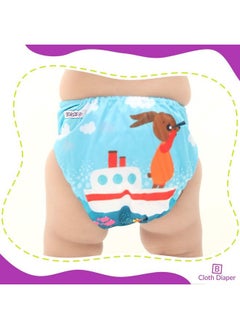 BEMBIKA Cloth Diapers For Babieswashable Reusable Cloth Diaper Ll Sizes Adjustable With 5 Layer Bamboo Charcoal Insert (Sea Captain)  - Image 4