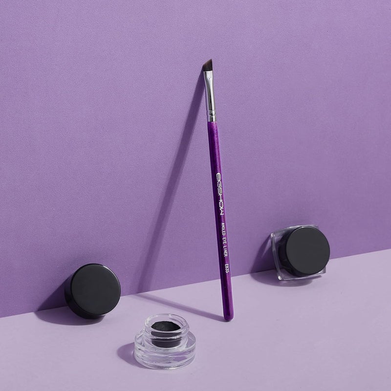 EIGSHOW Eyeliner Brush Fine Angled - PRO Precision Gel Eye Liner Makeup Brush -Ultra Thin Slanted Flat Angle - Premium Cruelty Free Synthetic Bristles (E835 Purple) - Image 5
