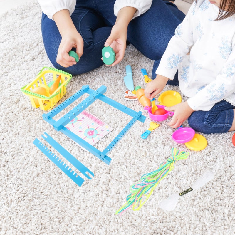 1 Set of Handmade Toy Kindergarten Weaving Toy Cognitive Knitting Toy Funny Weaving Machine - Image 3