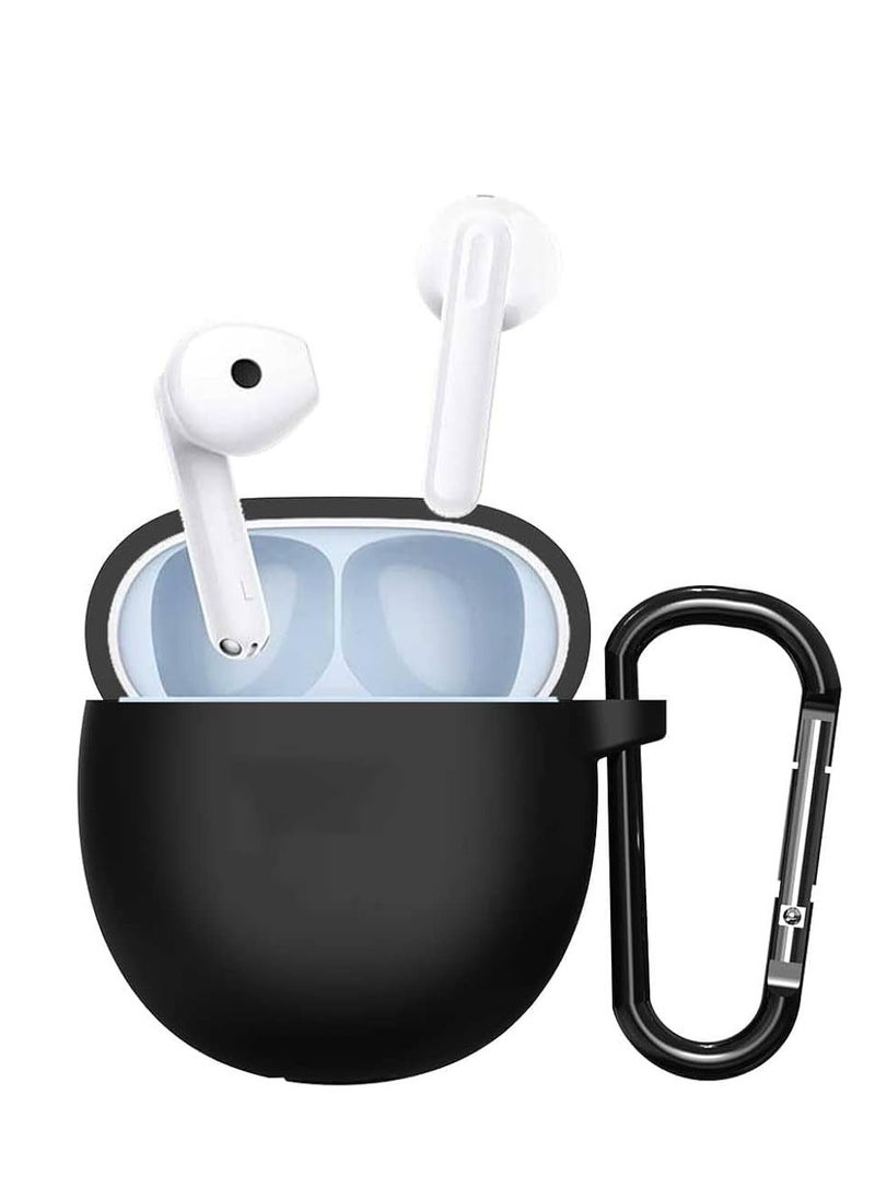 Generic - Sounce Earphone Case Cover Compatible with OnePlus Nord Buds CE, Soft Silicone Skin Case Cover Shock-Absorbing Protective Case with Keychain [Front LED Visible] – (Black) - Image 1