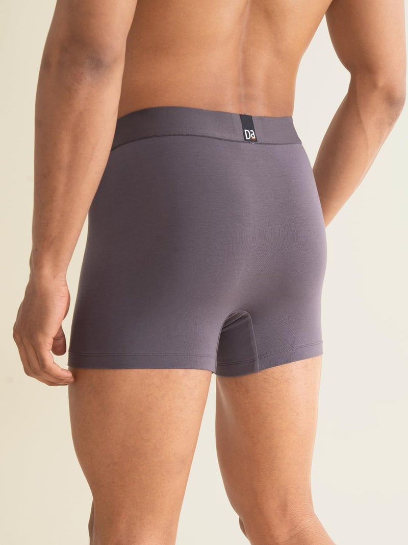 DAMENSCH Men's Deo-Cotton Deodorizing Trunks- Pack of 1- Mineral Grey- Large - Image 3
