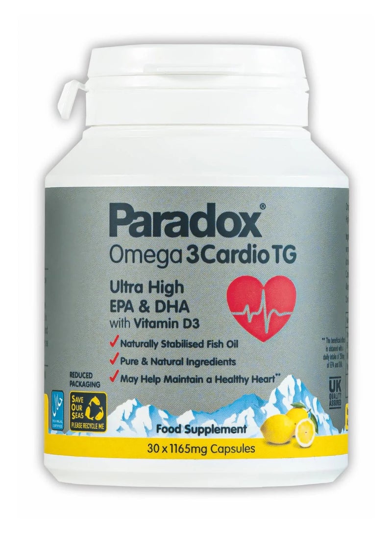Paradox Omega 3 Cardio TG Capsules – Heart & Brain Support, 30 Count