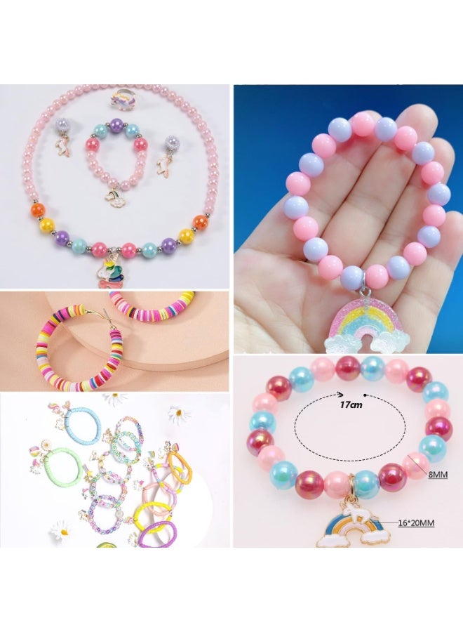 Capstro Pastel Unicorn Charm Beads Set Bracelet Making Kit – DIY Jewelry Kit with Alphabet Beads, Cute Charms & Accessories for Necklaces | Creative Arts & Crafts Gift for Kids - Image 4