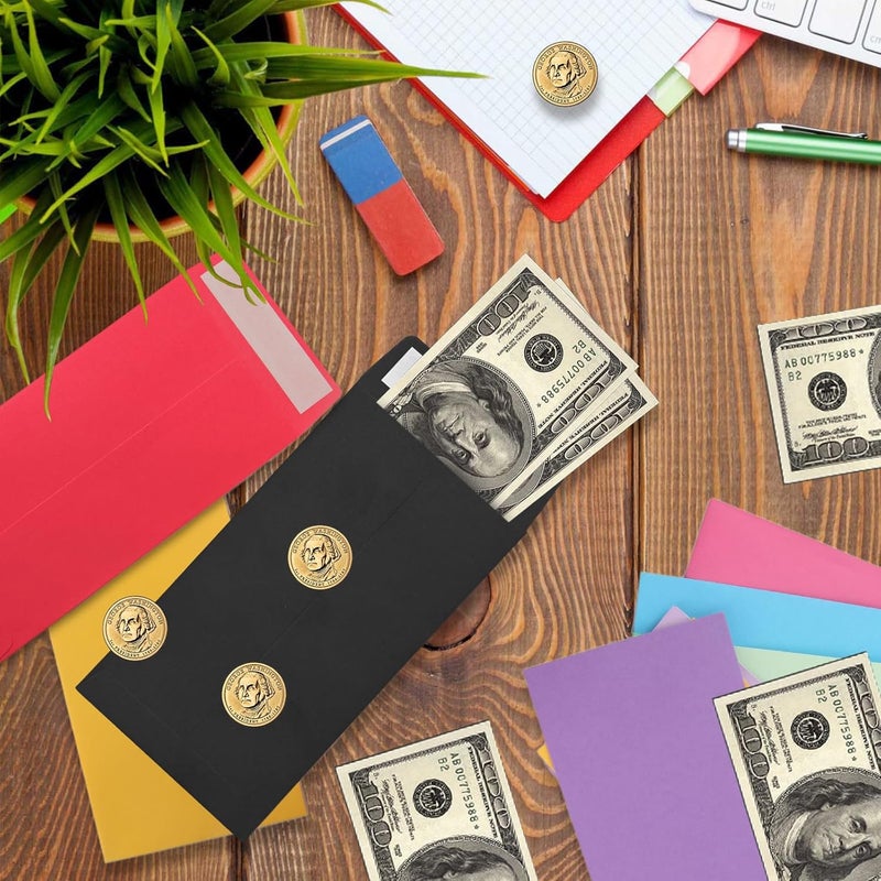 xflyxin Cash Envelopes - 100 Packs, 3.5x6.5 Inches, Black, Colored, Suitable for Budgets, Checks, Coins, Jewelry, Small Items - Image 4