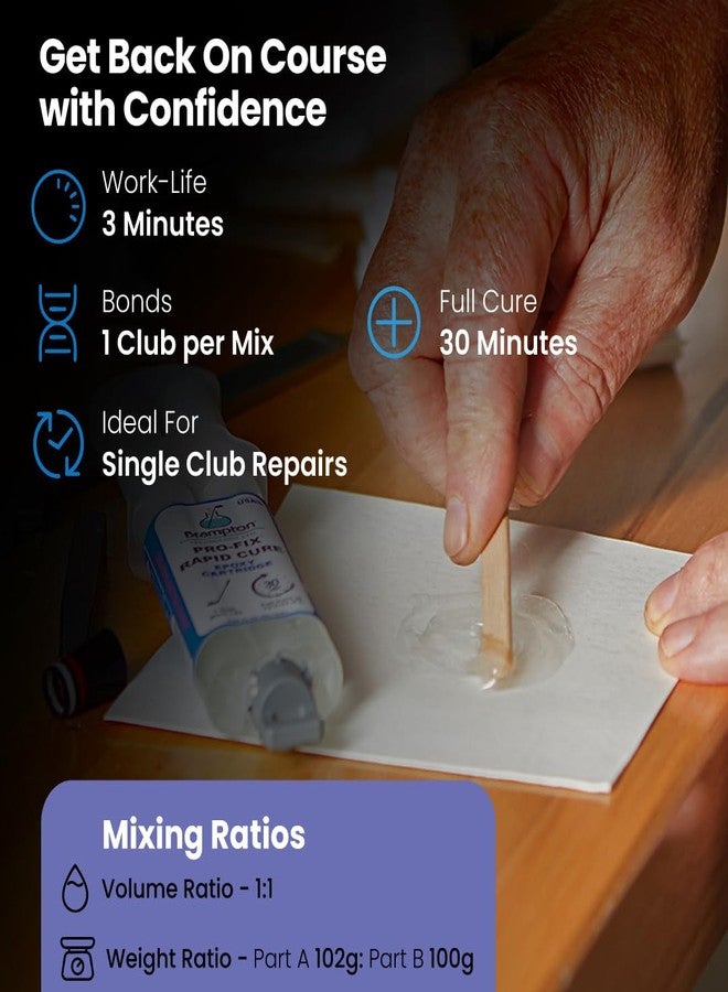 BRAMPTON TECHNOLOGY, LTD. Brampton PRO-FIX Rapid Cure Golf Epoxy - Single Golf Club Repair - 30 Min Golf Club Repair - Golf Epoxy for All Golf Shafts, Golf Heads, Drivers, Putters, and Irons - Engineered for The Golf Industry - Image 3