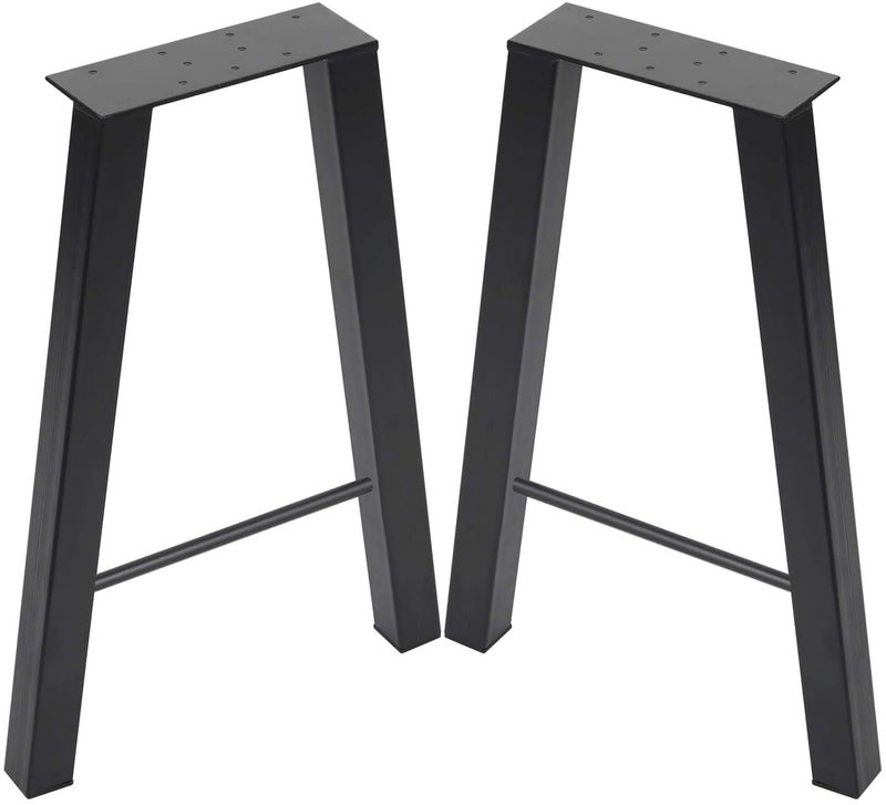 HIRVALL Metal Table Legs 16Height 106Wide Rustic Coffee Table Legs Heavy Duty Desk Legs Metal Bench Legs Furniture Legs Dining Table Legs Conference Table Legs1800lbs Load Capacity Set of 2 - Image 1