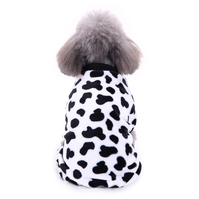 Cow Spot Pattern Polyester Dog Clothes Autumn Winter Clothes Pet Coat Dog Clothes Small Pet Dog Coat Size XL - Image 2