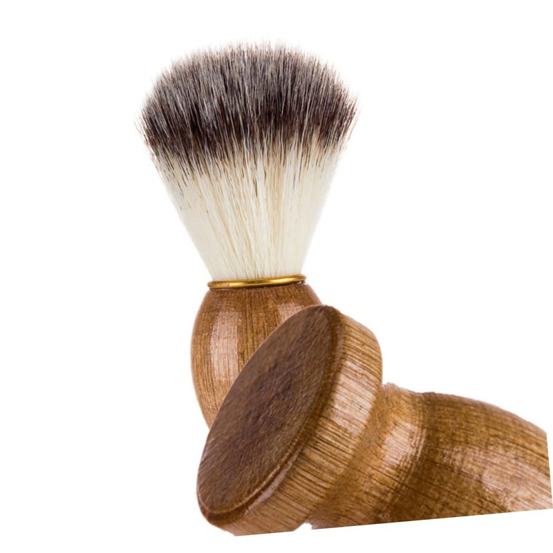 فرشاة الحلاقة بمقبض خشبي طبيعي للرجال - أداة احترافية لتزيين اللحية والعناية بالوجه - Image 4
