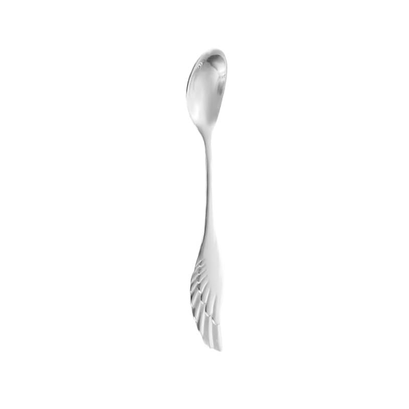Silver 6 Piece Stainless Steel Wing Handle Spoon Fork Cutlery Set - Image 2