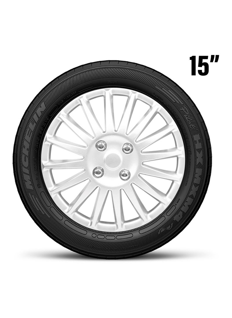 Pistol 15 Inch  Automotive Hub Wheel Cap with Universal  Wheel Hubcaps Set of 4 Pcs Snap-On Rings Wheel Cover - Pistol WJ-5019-A-15  - Image 5
