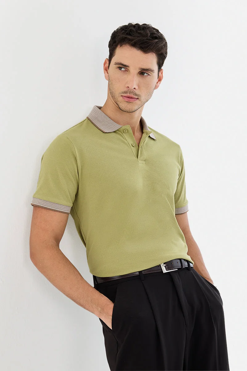 سنيتش 100% Cotton Knitted Polo T-Shirt