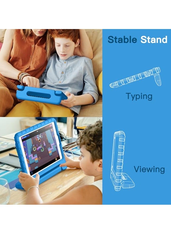 erorex Kids Case for iPad 9.7 Inch (6th/5th Generation, 2018/2017), iPad Air 2/1 9.7 (2nd/1st Gen, 2014/2013) and iPad Pro 9.7 2016, Shockproof Lightweight Tablet Cover with Handle Stand (Blue) - Image 2