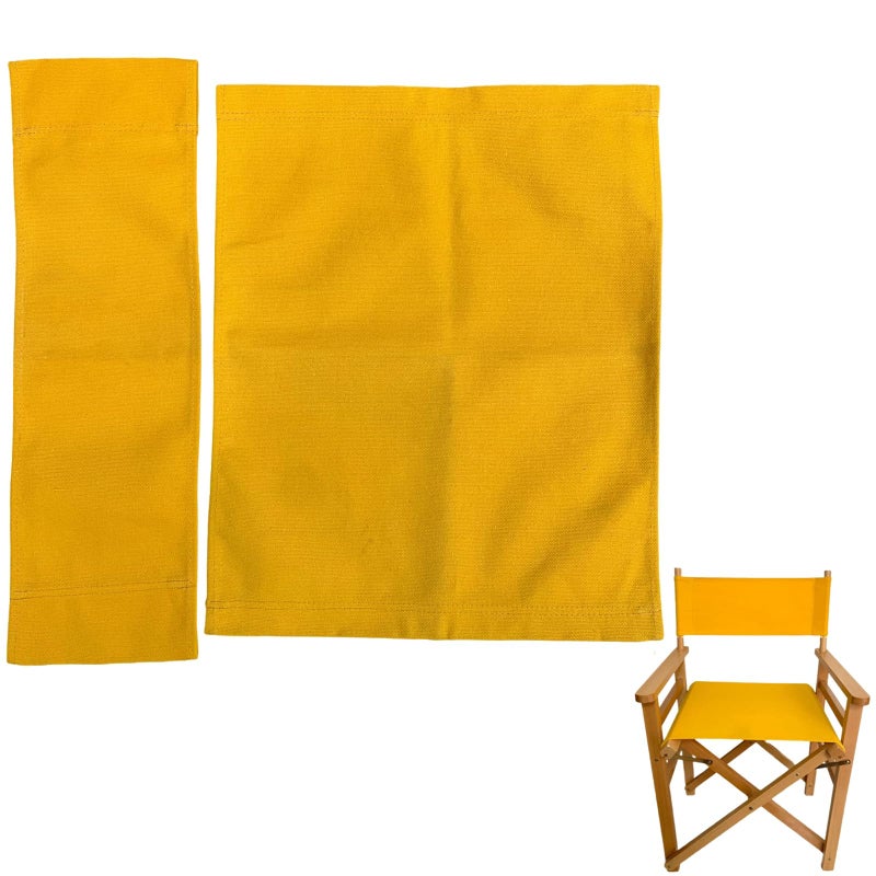 TBACW Directors Chair 2086L X 1614W Canvas Replacement Covers Kit for Directors ChairsMovie Chair Replacement Canvas Seat and Back Oxford Cloth Cover for Home Director Chair Yellow