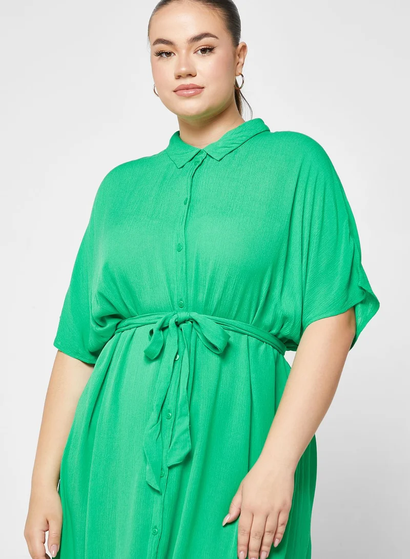 Vero Moda Curve Tie Detail Shirt Dress