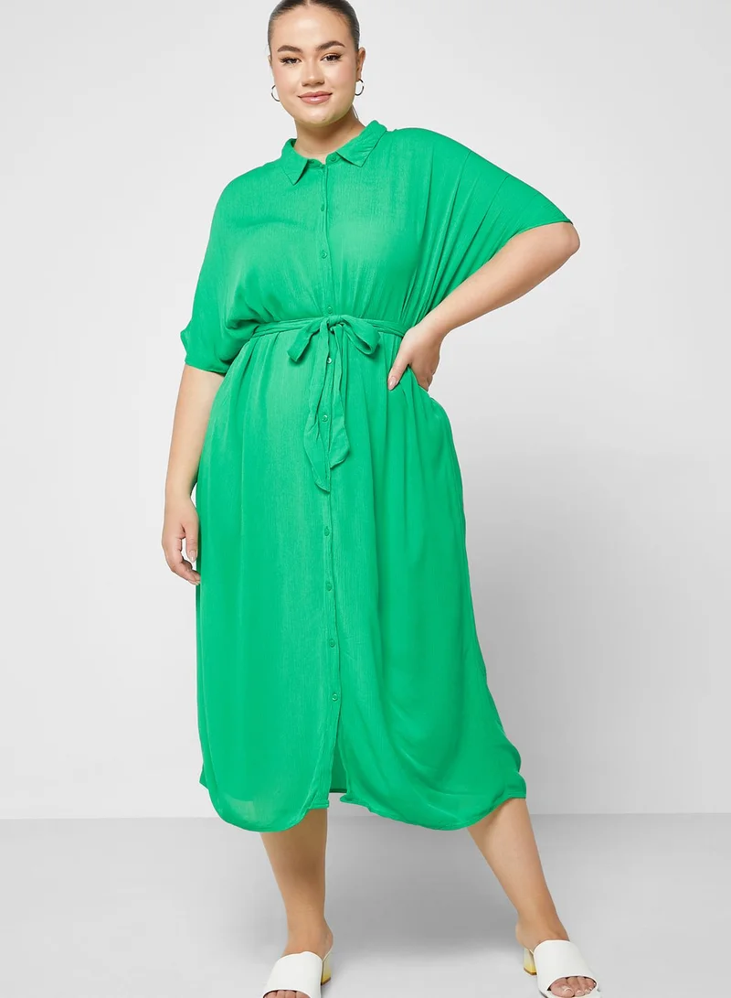 Vero Moda Curve Tie Detail Shirt Dress